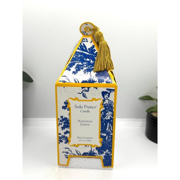 Seda France Candle Napoleon Lemon In Pagoda Box Scented Glass Jar Candle 10.2 oz - Picture 1 of 6